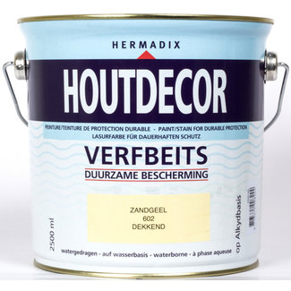 Hermadix Houtdecor Verfbeits Zandgeel 602 2,5 liter