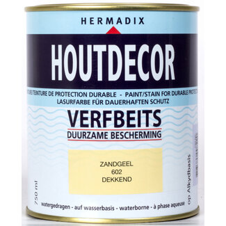 Hermadix Houtdecor Verfbeits Zandgeel 602 750 ml