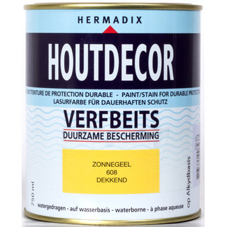 Hermadix Hermadix Houtdecor Verfbeits Zonnegeel 608 750 ml