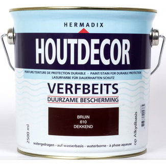 Hermadix Hermadix Houtdecor Verfbeits Bruin 610 2,5 liter