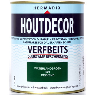Hermadix Houtdecor Verfbeits Waterland Groen 621 750 ml