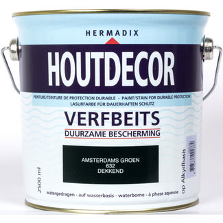 Hermadix Houtdecor Verfbeits Amsterdams Groen 632 2,5 liter