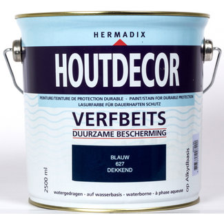 Hermadix Houtdecor Verfbeits Blauw 627 2,5 liter