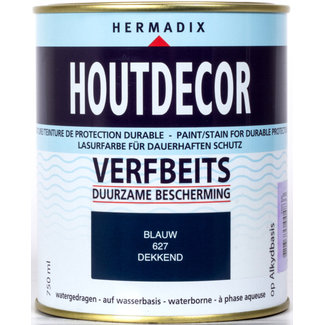 Hermadix Houtdecor Verfbeits Blauw 627 750 ml