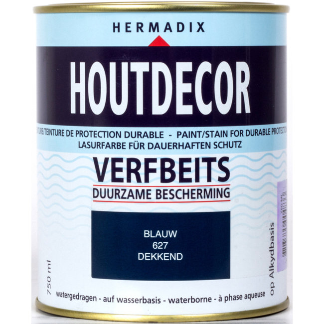 Hermadix Houtdecor Verfbeits Blauw 627 750 ml