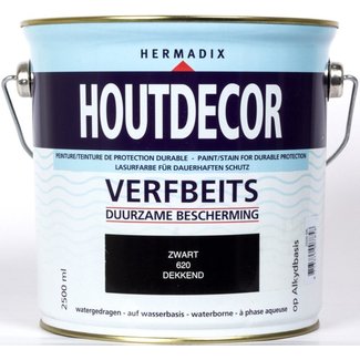 Hermadix Houtdecor Verfbeits Zwart 620 2,5 liter