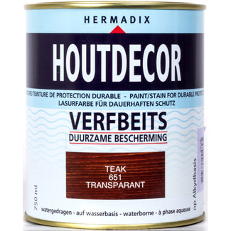 Hermadix Houtdecor Verfbeits Transparant Teak 651 750 ml