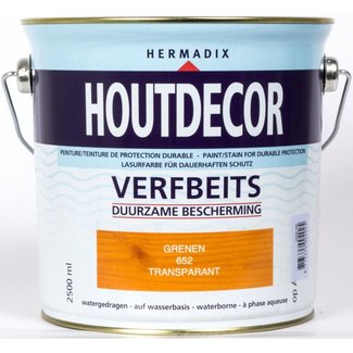 Hermadix Houtdecor Verfbeits Transparant Grenen 652 2,5 liter