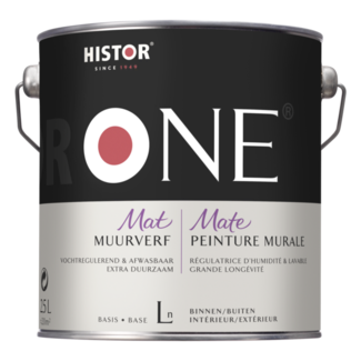 Histor One ONE by Histor Muurverf Mat Vochtregulerend & Afwasbaar 2,5 liter