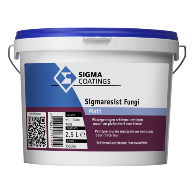 Sigma Sigmaresist Fungi Matt Wit en Lichte Kleuren 2,5 liter
