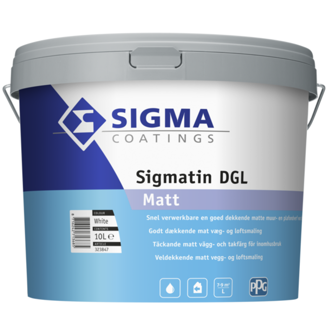 Sigma Sigma Sigmatin DGL Matt Wit en Lichte Kleuren 10 liter