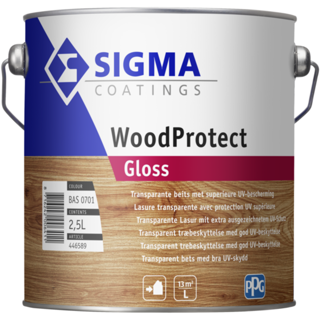Sigma Woodprotect Gloss Transparant 2,5 liter