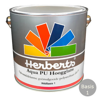 Herberts Aqua PU Hoogglans 2,5 liter