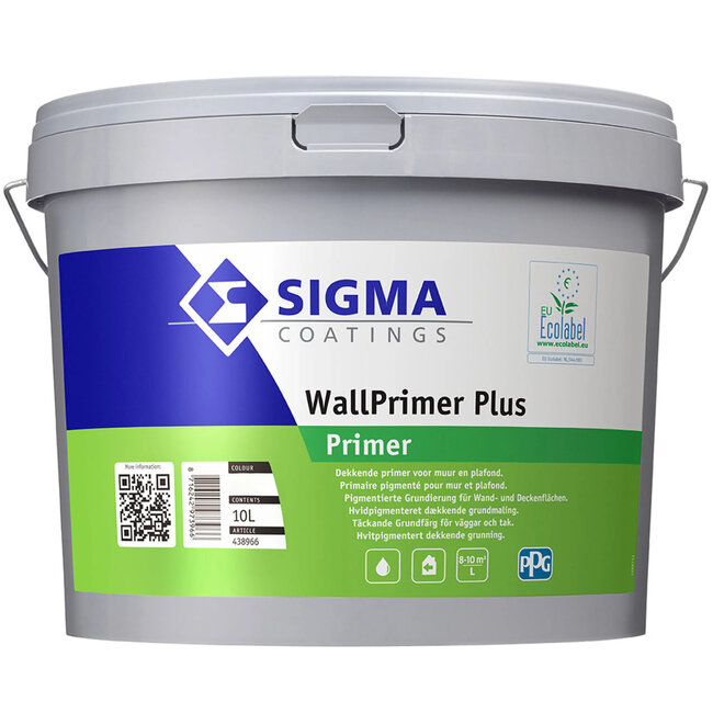 Sigma Wallprimer Plus Wit en Lichte Kleuren 10 liter