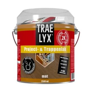 Trae Lyx Project- & Trappenlak Mat 2,5 liter