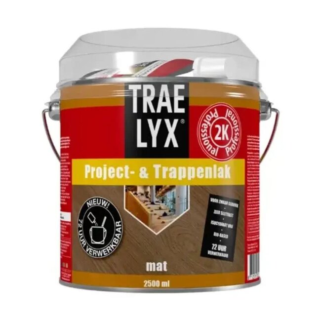 Trae Lyx Project- & Trappenlak Mat 2,5 liter