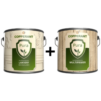 Copperant Pura Lakverf Hoogglans 2,5 Liter + Gratis Copperant Pura Multiprimer 2,5 liter