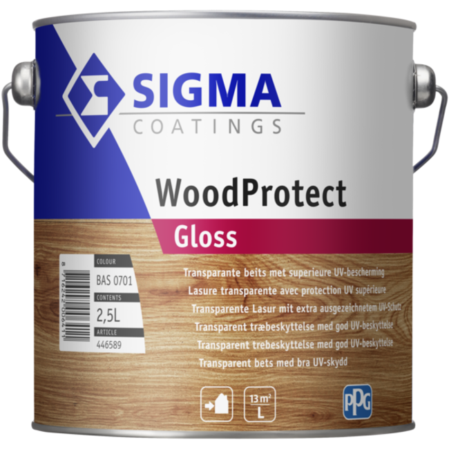 Sigma Woodprotect Gloss Transparant 2,5 liter