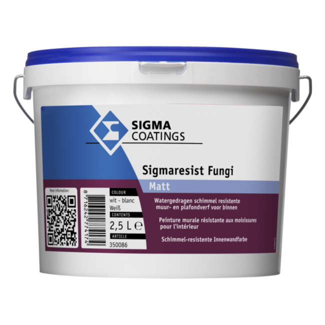 Sigma Sigmaresist Fungi Matt Wit en Lichte Kleuren 2,5 liter
