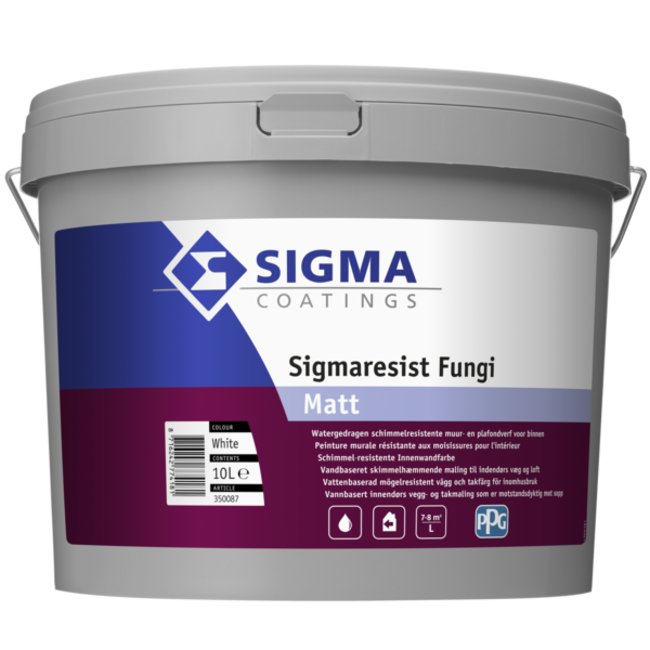 Sigma Sigmaresist Fungi Matt Wit en Lichte Kleuren 10 liter