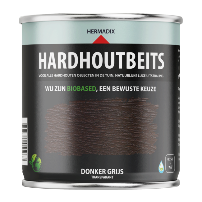 Hermadix Hardhoutbeits Donker Grijs 463 750 ml