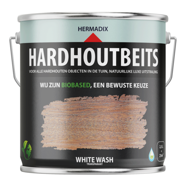 Hermadix Hardhoutbeits White Wash 464 2,5 liter