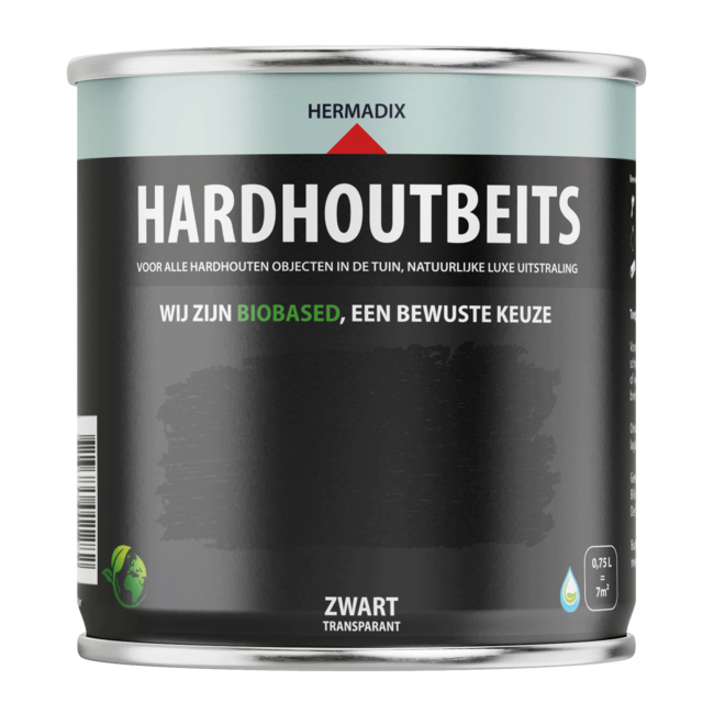 Hermadix Hardhoutbeits Zwart Transparant 465 750 ml
