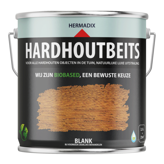 Hermadix Hardhoutbeits Blank 461 2,5 liter