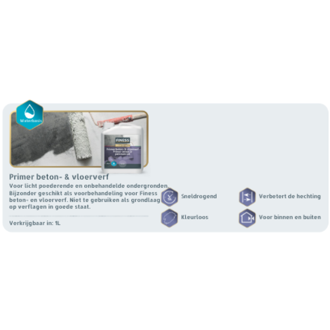 Finess Primer beton- & vloerverf 1 liter