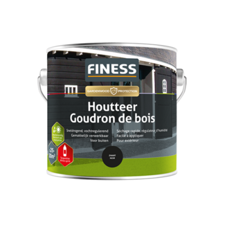 Finess Houtteer Zwart 750 ml