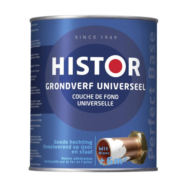 Histor Perfect Base Grondverf Universeel Wit 750 ml