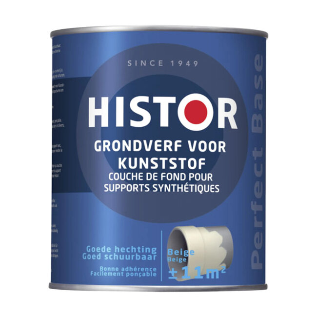 Histor Perfect Base Grondverf Voor Kunststof Beige 750 ml
