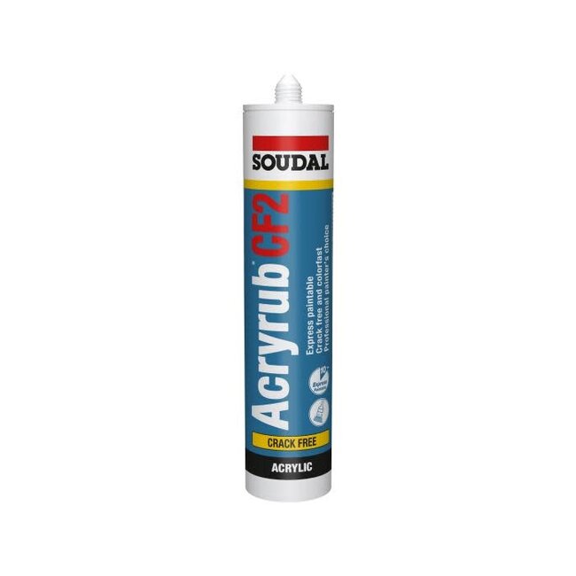 Soudal Acryrub CF2 Wit 310 ml Crack Free 10 min