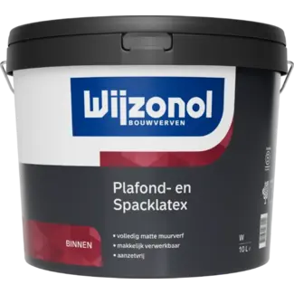 Wijzonol Plafond- en Spacklatex 10 liter Wit en Lichte Kleuren