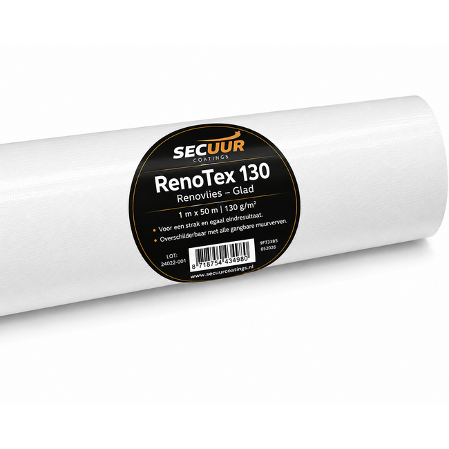 Secuur Coatings RenoTex 130 Renovlies Glad 1 x 50 m