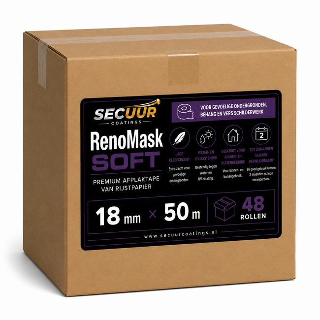 Secuur Coatings RenoMask Soft Afplaktape – Per Doos