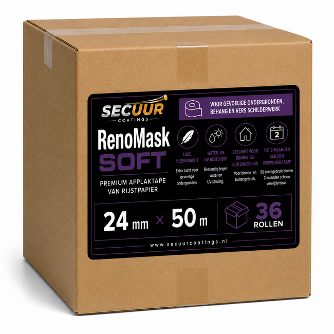 Secuur Coatings RenoMask Soft Afplaktape – Per Doos