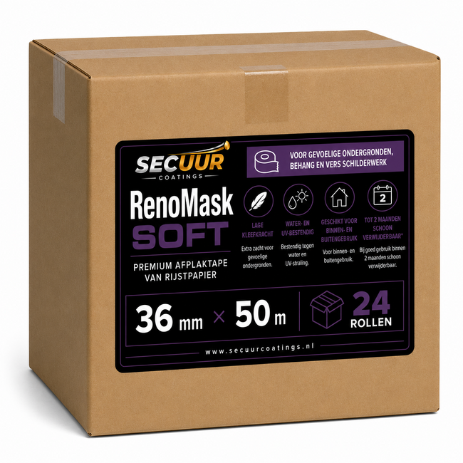 Secuur Coatings RenoMask Soft Afplaktape – Per Doos