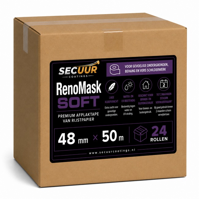 Secuur Coatings RenoMask Soft Afplaktape – Per Doos
