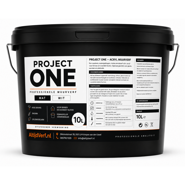 Project One Professionele Muurverf Mat 10 liter