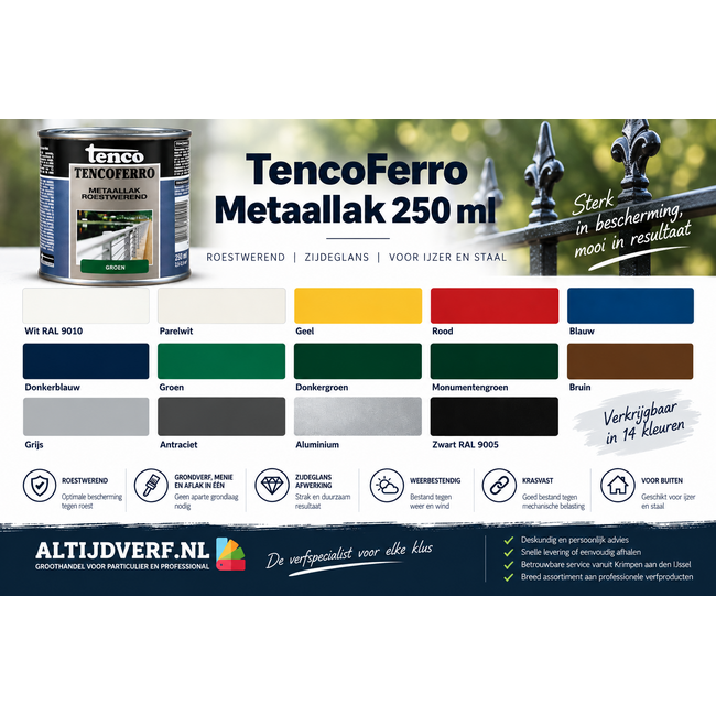 Tenco TencoFerro Metaallak 250 ml Alle Kleuren