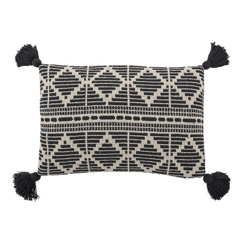 Bloomingville Kussen Gutte 60x40cm zwart Bloomingville Kussen Gutte 60x40cm zwart