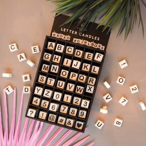 The gift label Candle letter The gift label Candle letter