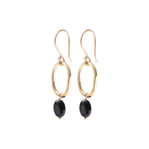 A beautiful story Earrings Graceful black onyx gold A beautiful story Earrings Graceful black onyx gold