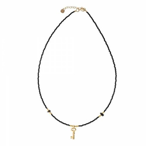 A beautiful story Necklace Wildflower Black Onyx Gold A beautiful story Necklace Wildflower Black Onyx Gold