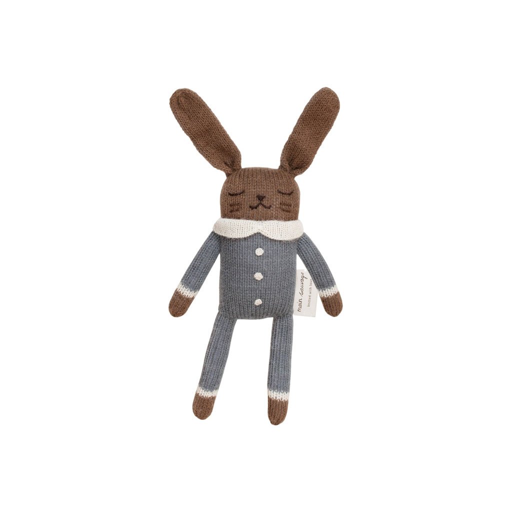 Main Sauvage Bunny Soft Toy Slate