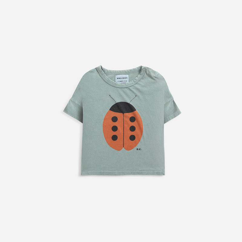 Bobo Choses Ladybug Short Sleeve T-Shirt Jade Green