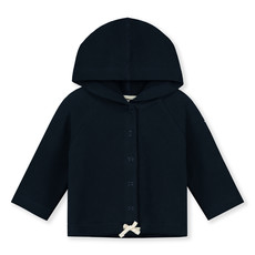 Gray Label Baby Hooded Cardigan - Nearly Black