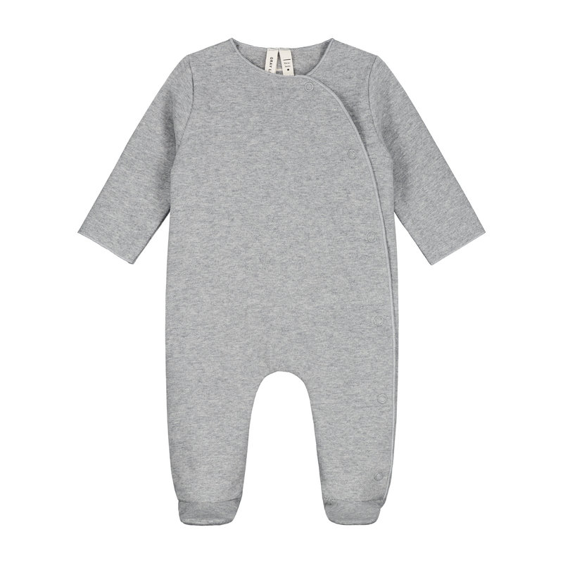 Gray Label Newborn Suit with Snaps - Grey Melange