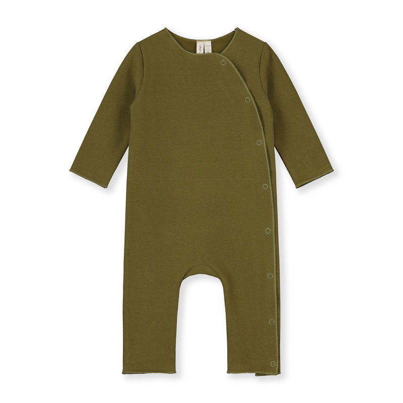 Gray Label Baby Suit with Snaps - Olive Green